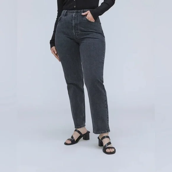 NWT Everlane High Rise ‘The Curvy Cheeky Jean,’ in Washed Black, 23 - Picture 4 of 14